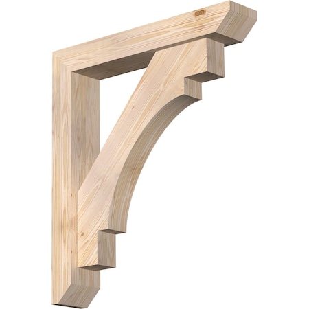 Merced Slat Smooth Bracket W/ Offset Brace, Douglas Fir, 5 1/2W X 30D X 34H